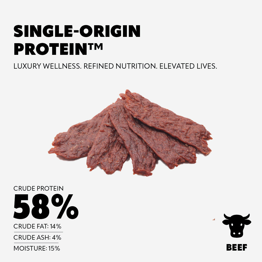 Pet Refined® Beef Jerky Treats – 100g