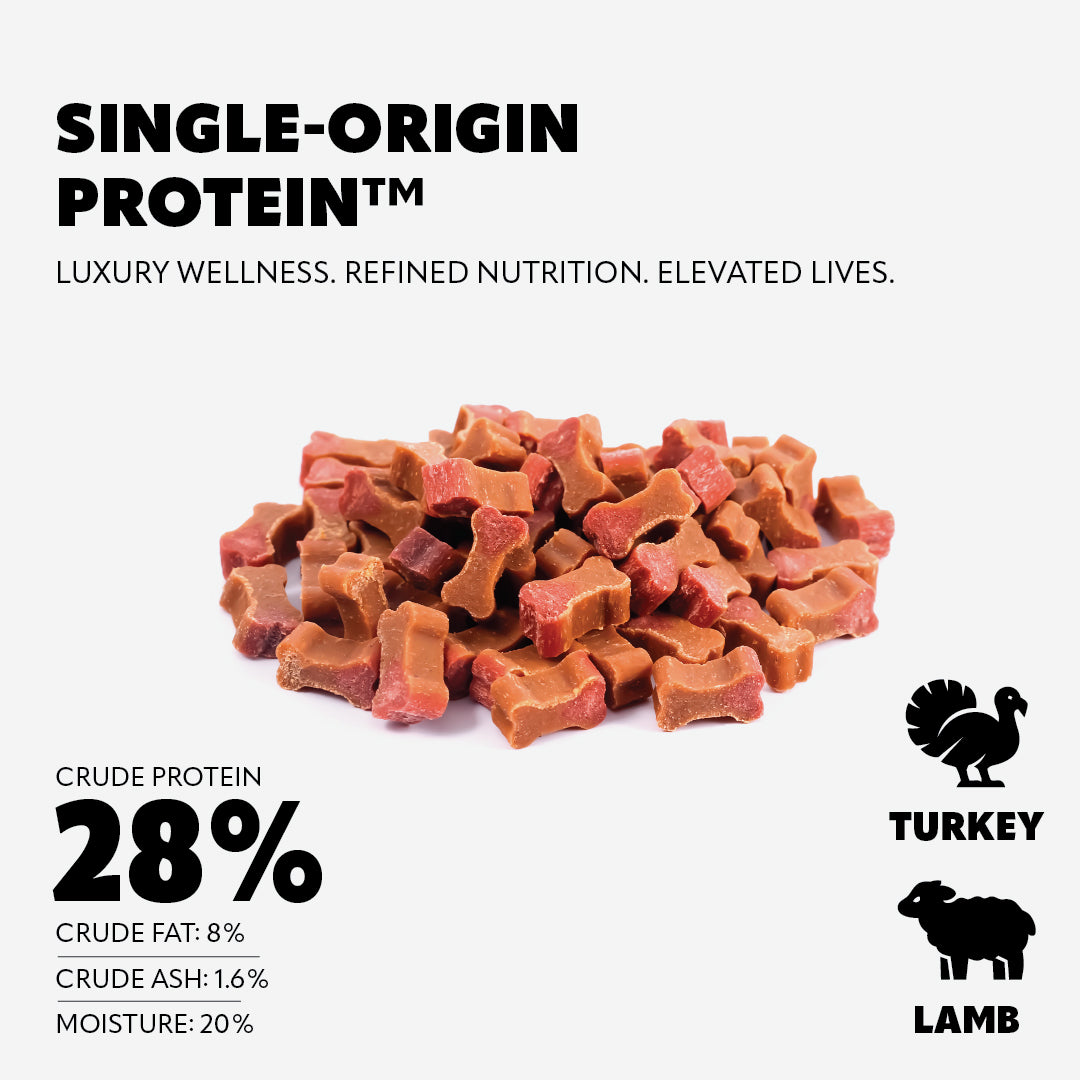 Pet Refined® Turkey & Lamb Gourmet Meat Treats – 200g